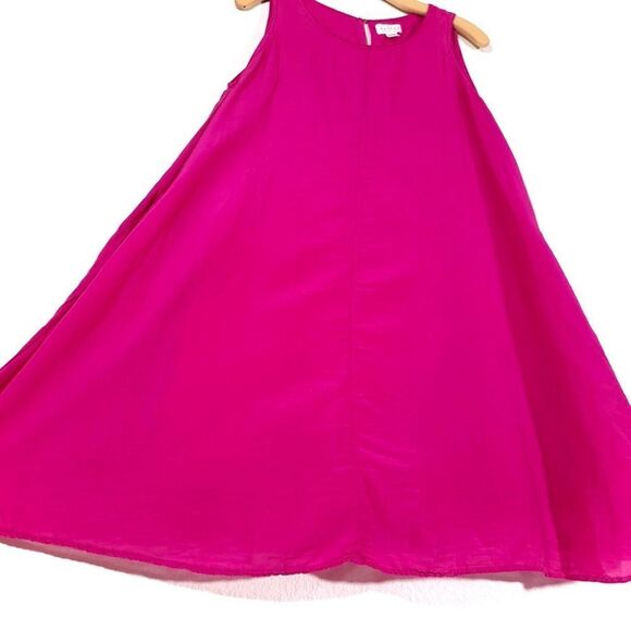 VELVET by Graham & Spencer Esther Silk Voile Tank Babydoll Dress Fuchsia Pink - Picture 8 of 13